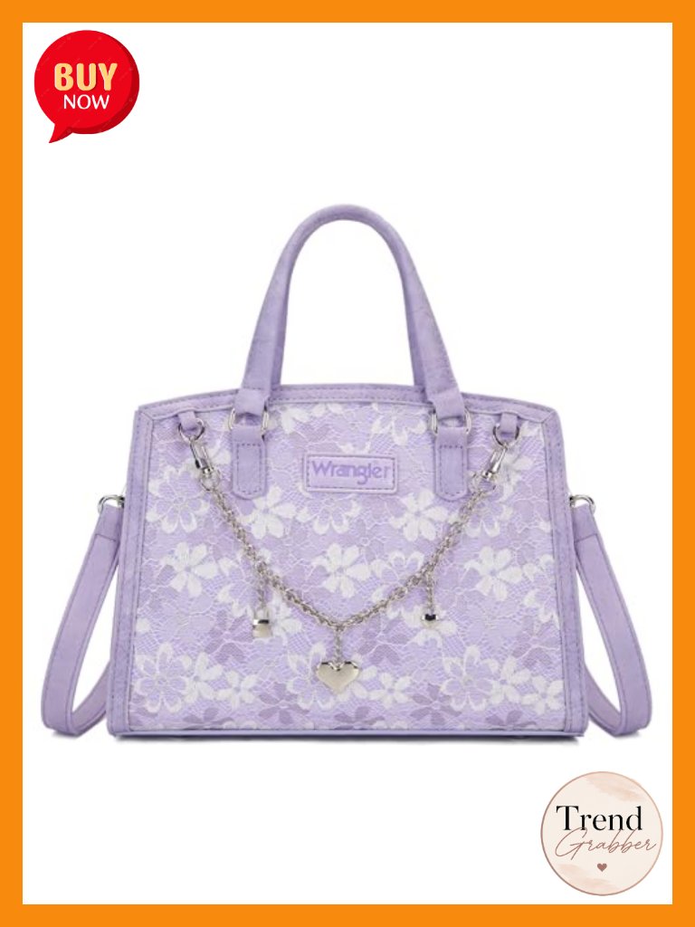 Lace Tote Bag For Women, Medium Satchel Handbag Crossbody With Pu Leather &